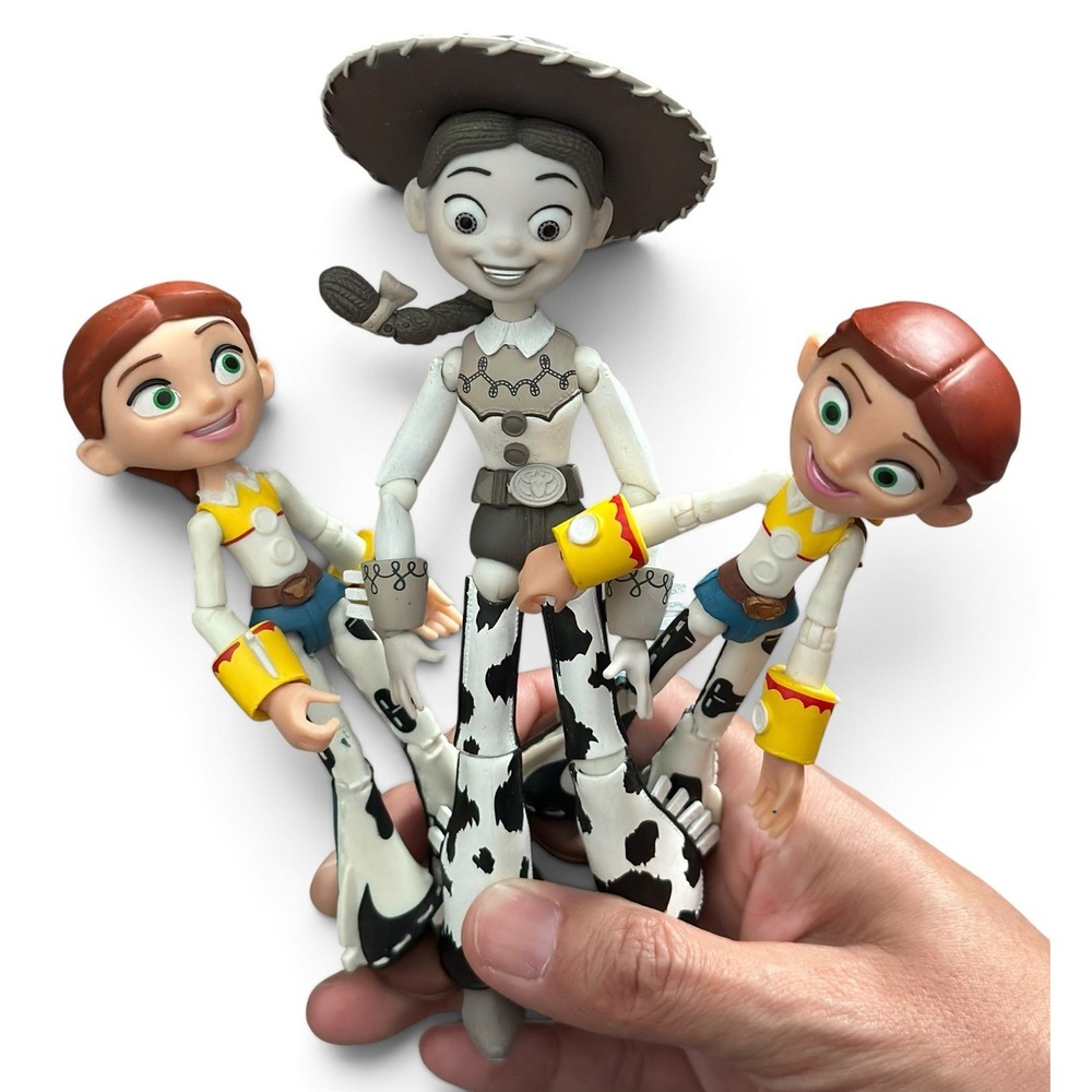 Toy Story Jessie Figure Lot Of 3 Playscale Kaiyodo Revoltech Sepia Color Loose
